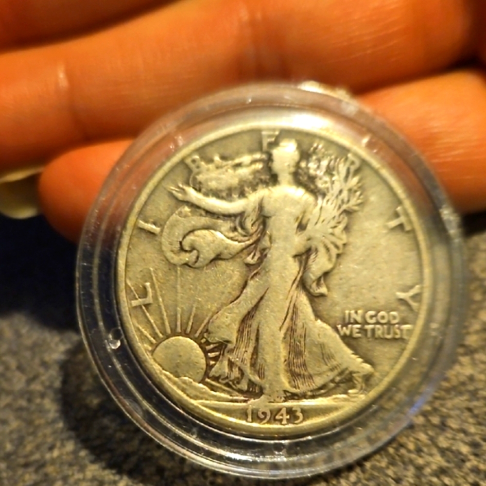 1943 Walking Liberty Half Dollar Coin in Protective Case